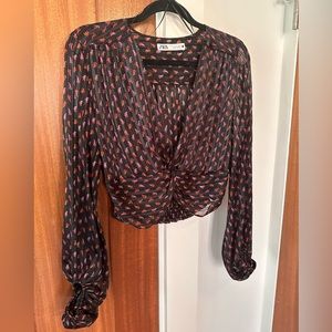 NWOT Zara Cropped blouse S